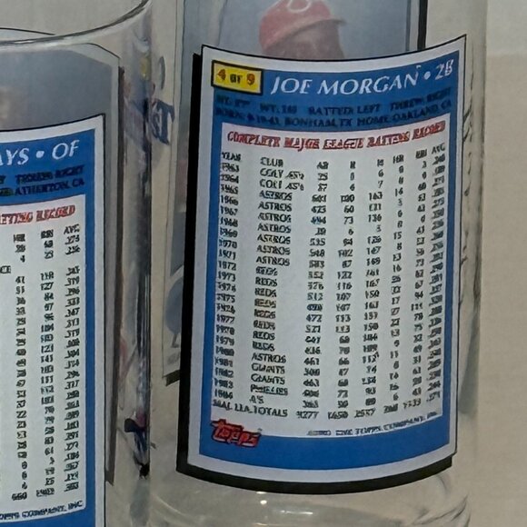 Vtg Set of 4 1993 McDonalds All Time Greatest Team MLB Baseball Card Glasses NEW - Picture 9 of 11